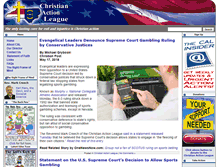 Tablet Screenshot of christianactionleague.org